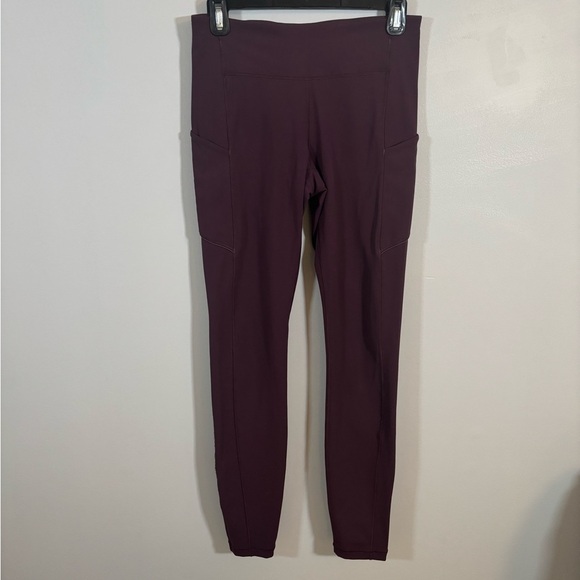 Lululemon Fast and Free High-Rise Tight 25” Nulux Maroon Size 6 with pockets - Picture 1 of 16